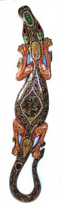 Lombok Hand Painted Geko With Inlaid Mother-Of-Pearl